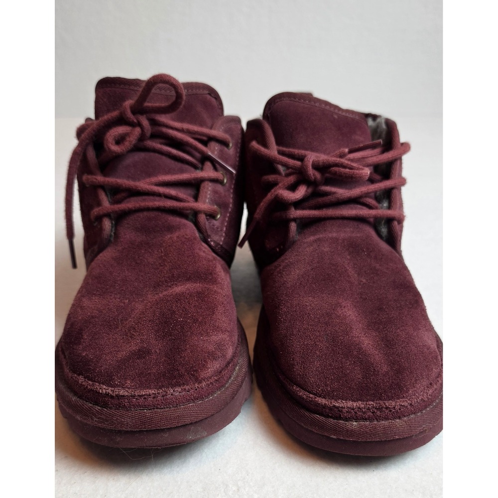 UGG Neumel Burgundy Suede Lace Up Chukka Boots Maroon Ankle Booties 3236 Men 11